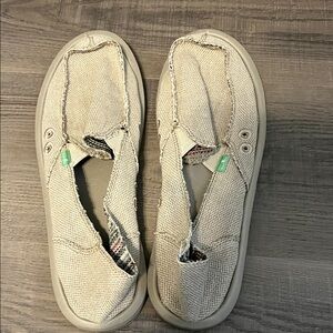 Sanuk Tan Slip-On Moccasins